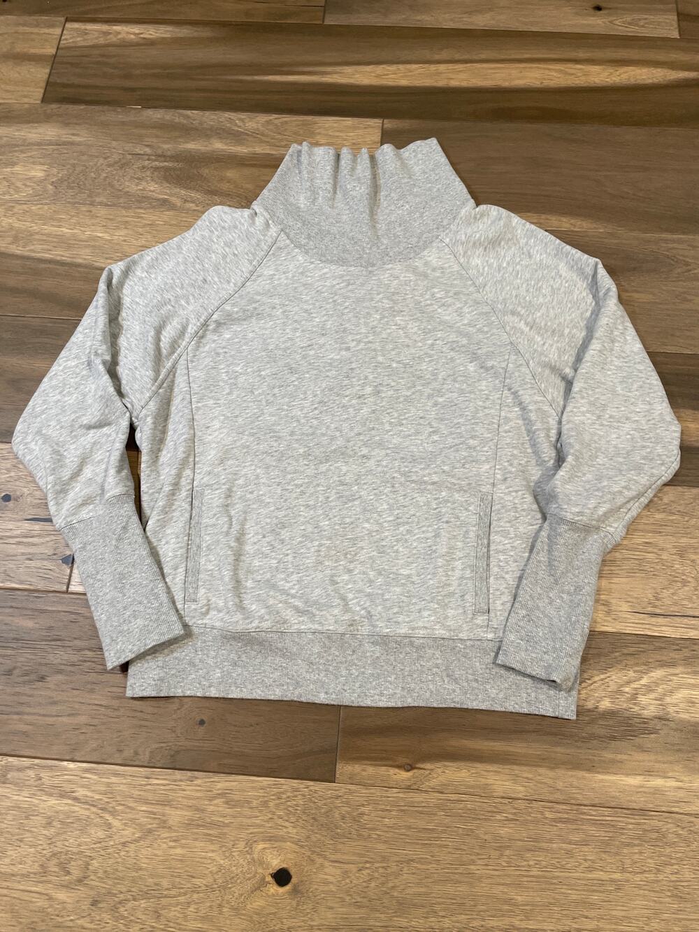Champion Cowl Neck Sweatshirt Size M Gray Kangaroo Pocket